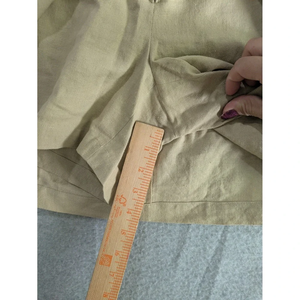 Reba Linen Skort Women's Size 4 Cream Y2K 2000s Vintage Casual Preppy Summer - Picture 8 of 16